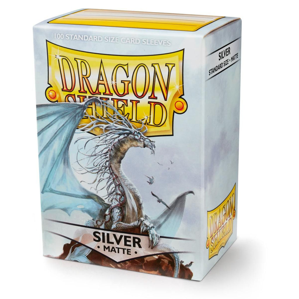 Dragon Shield - Silver - Matte Standard Sleeves (100 Sleeves)