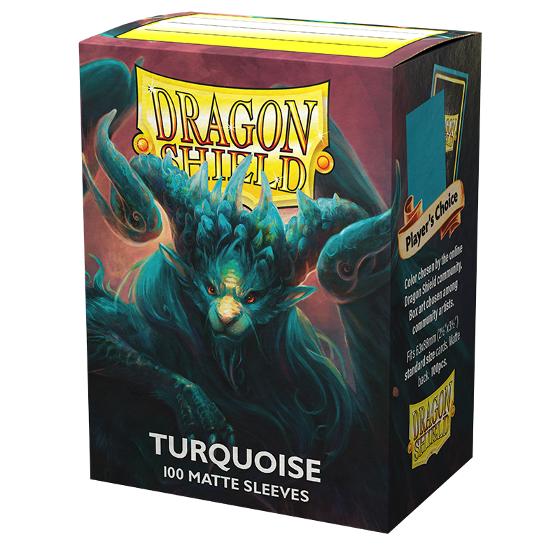 Dragon Shield - Turquoise - Matte Standard Sleeves (100 Sleeves)