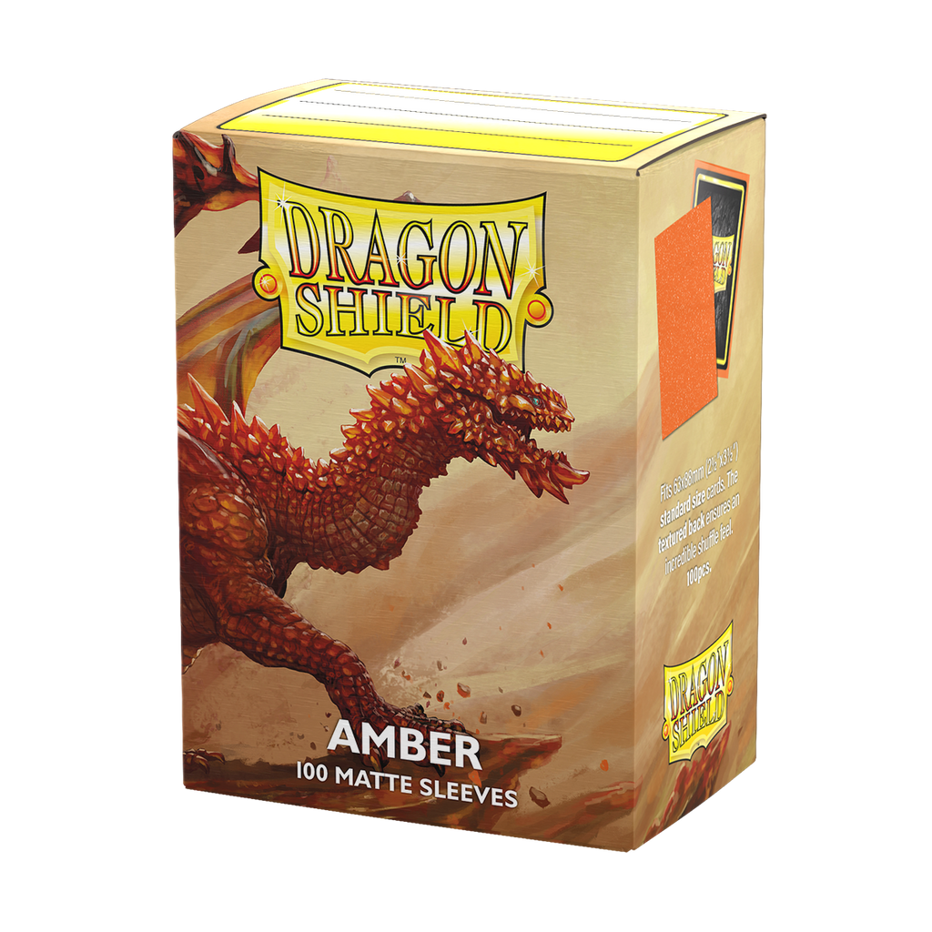 Dragon Shield - Amber - Matte Standard Sleeves (100 Sleeves)