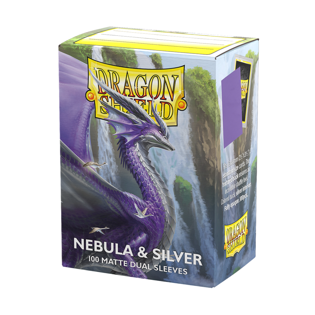 Dragon Shield - Nebula & Silver - Matte Dual Standard Sleeves (100 Sleeves)