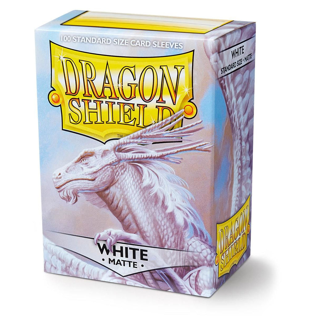 Dragon Shield - White - Matte Standard Sleeves (100 Sleeves)