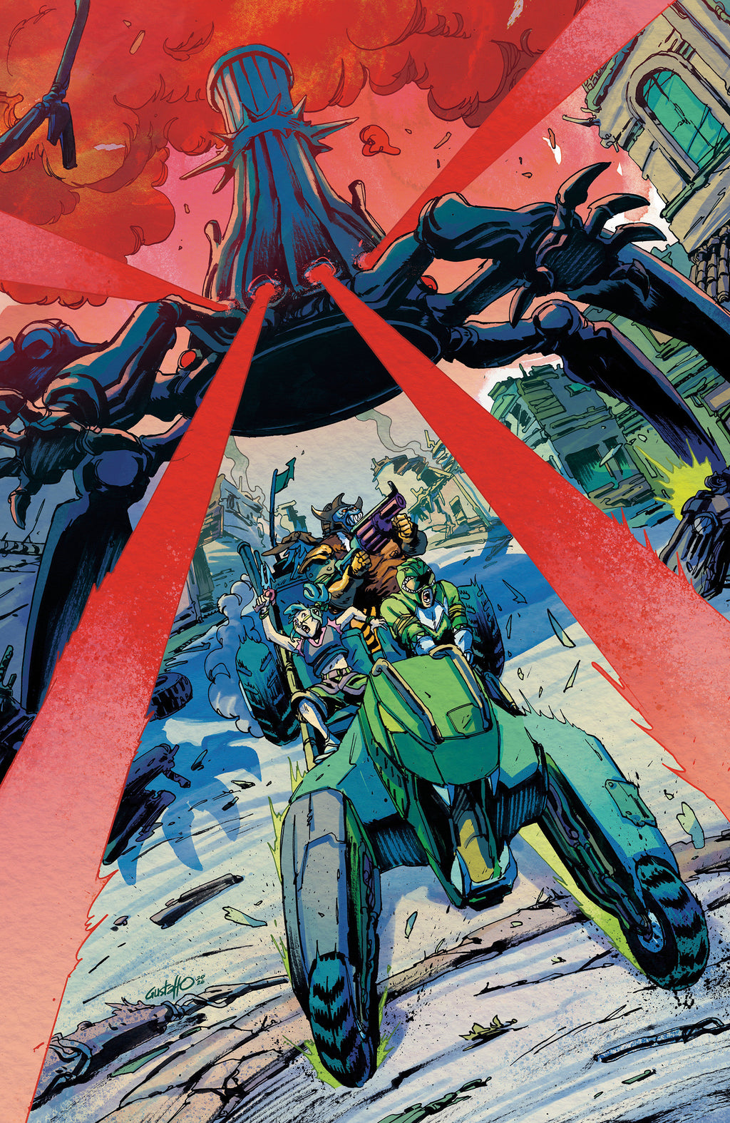 Power Rangers Green #2 E 1:10 INCV Foil Variant (Full Art, Foil, Vargas) [1:10]