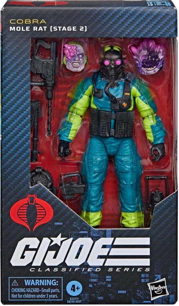 G.I. Joe Classified Series #190, Mole Rat (Stage 2), Collectible 6 Inch Action Figure with 8 Accessories