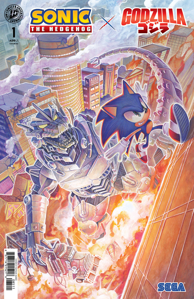 Sonic the Hedgehog x Godzilla #1 Variant RI (25) Foil (Haines) [1:25]