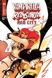 VAMPIRELLA VS RED SONJA RED CITY #1 CVR A SEBASTIAN PIRIZ
