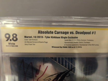 CBCS 9.8 Absolute Carnage vs Deadpool #1 Signed